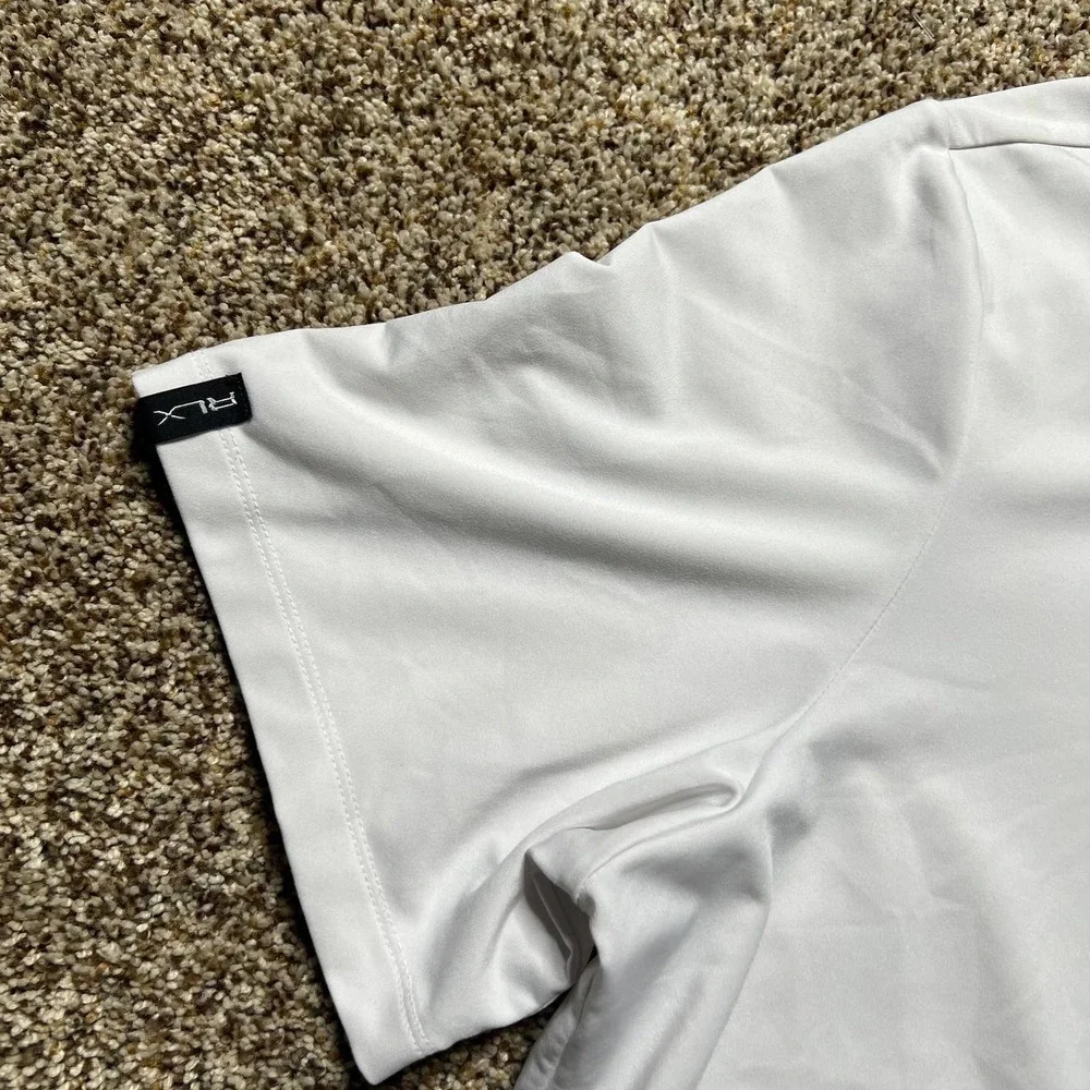 Ralph Lauren RLX Mens White Golf Polo Shirt Regular Fit Stretchy Size XL